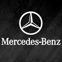 Wooden 3D Sticker - Mercedes-Benz | White