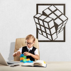 Retro Wall Art for the Office - Rubik&#039;s Cube | Wenge