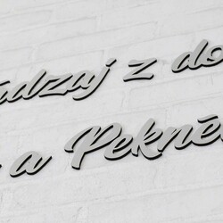 Drevený citát o domove - nálepka na stenu | Strieborná