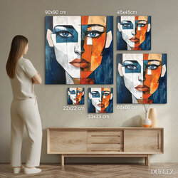 Abstrakt obraz z dreva - Portrét