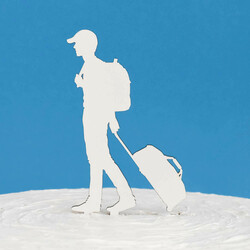 Zápich na tortu - Turista, Cestovateľ  | Biela