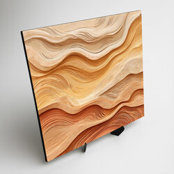 Drevený obraz - Abstraktné oranžové duny