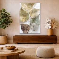 Wooden wall art - Stylish leaves