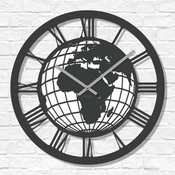 Fa óra - Világtérkép | Antracitszürke