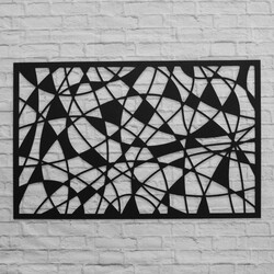 Abstract Picture on the Wall - Lines | Black