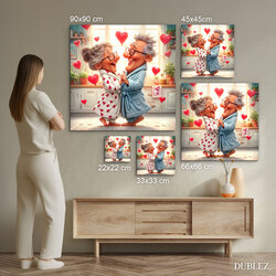 Drevený obraz - Láska v každom veku