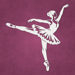 Drevená dekorácia na stenu - Baletka | Biela