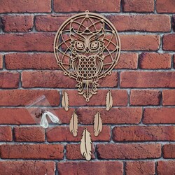 Dřevěný lapač snů - Sova | Buková překližka