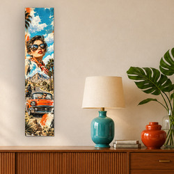 Retro panel a falra - Road Trip California