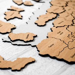 Drevené PUZZLE - Mapa okresov Česka | Buk