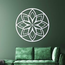 Virágos kép - Mandala | Fehér