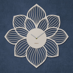 Tablou floral cu ceas - Petale | Cașmir