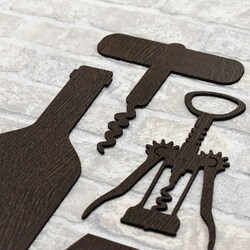 Drevená dekorácia - Víno | Wenge