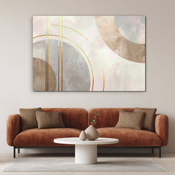 Abstract wall art - Golden Geometry
