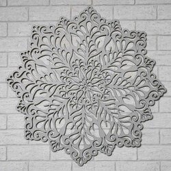 Wooden Wall Art - Mandala of Happiness | Silver