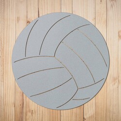 Vyřezávaný obraz ze dřeva - Volejbalový míč | Stříbrná