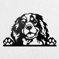 Cut-Out Wall Art - Cavalier King Charles Spaniel | Black