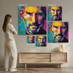 Colorful pop-art portrait for the wall - Steve Jobs