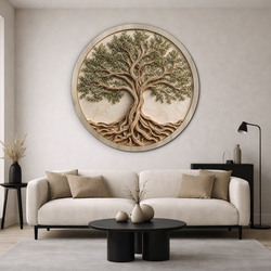 Round picture of the tree of life - The power of roots
