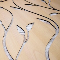 Drevený panel - Lístky na stonkách | Javor