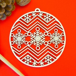 Vianočná guľa na stromček | Topoľová preglejka