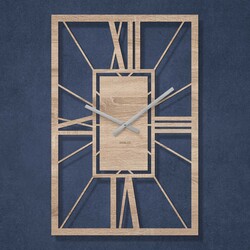 Wooden Roman Numeral Clock - Arch Deco | Oak Sonoma