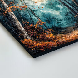 Drevený obraz - Mesačný les