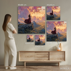 Obraz do předsíně - Snící žena na útesu