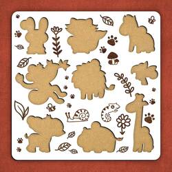 Drevená Montessori hračka - Zvieratká | Biela