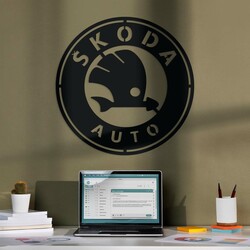 Fakép - Skoda logó | Fekete
