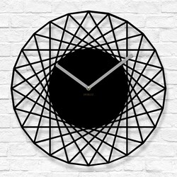 Dizajnové hodiny na stenu - Geometra | Čierna