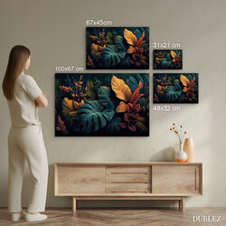 Moderný obraz do obývačky - Neonová džungľa