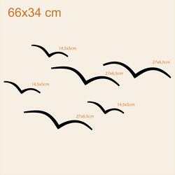 Dřevěné samolepky - Rackové | 66x34 cm