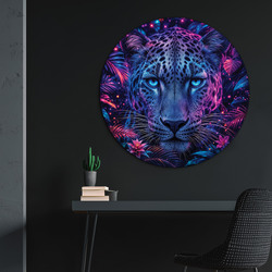 Moderný kruhový obraz - Leopard