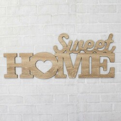 Wooden Wall Decoration - Sweet Home | Oak Sonoma
