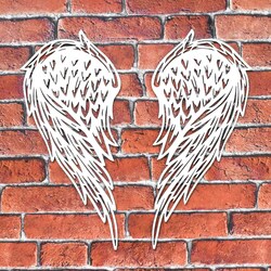 Wooden Angel Wings on the Wall | White