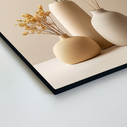 Minimalistický drevený obraz - Vázy