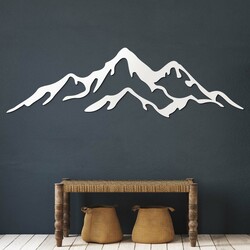 Cut-out Wall Art - Mountains | White