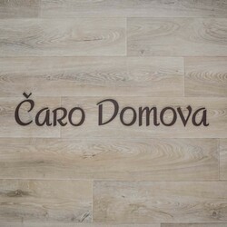 Krátky nápis z dreva - Čaro domova | Wenge