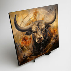 Stylish animal painting - Golden bull