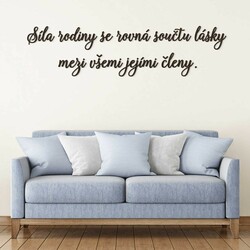 Dřevěný 3D citát - Síla rodiny | Wenge