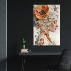 Image - Girl with flowers in her hair