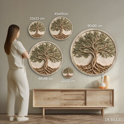 Round picture of the tree of life - The power of roots