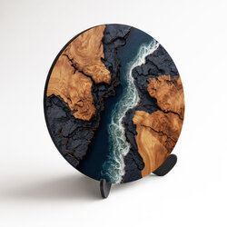 Wooden picture - Birth of the river