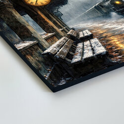 Drevený obraz vlaku - Posledná zastávka