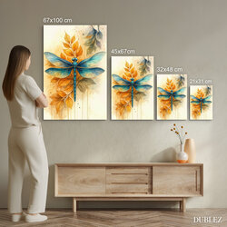 Malovaný obraz - Modrá vážka