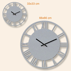 Industrial Wooden Wall Clock - Black