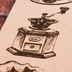 Wooden Wall Art Picture for Kitchen - Coffee | Beech plywood