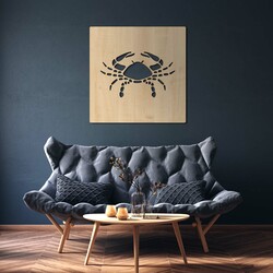 Drevený dekor na stenu - Znamenie Rak | Javor