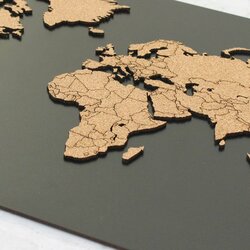 Parafa 3D térkép - Falikép | Fekete